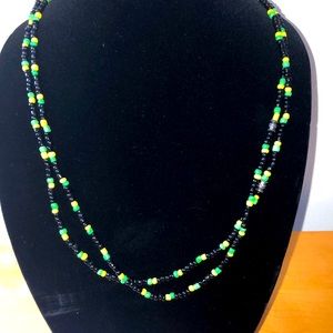 Green, yellow, black Necklace